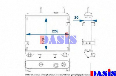 AKS DASIS 136140n -  масляный радиатор, двигательное масло